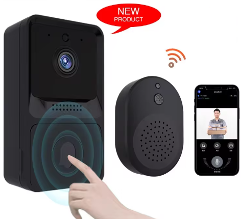 Timbre Portátil Inteligente con Cámara y Sonido