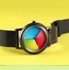 Reloj de pulsera con esfera de arcoíris
