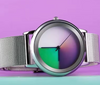 Reloj de pulsera con esfera de arcoíris