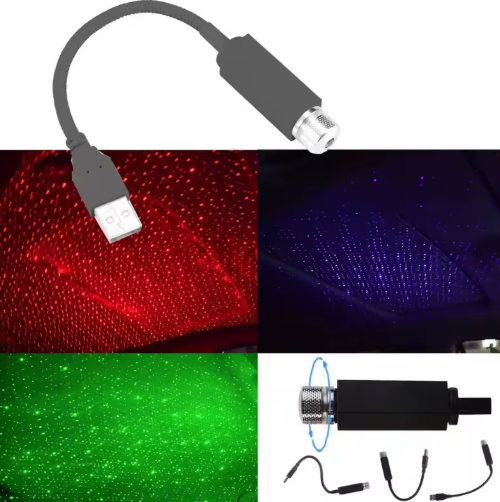 Luz Láser LED Atmosférica USB para Coche