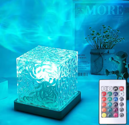 🌊 Lámpara Táctil de Luz Nocturna con Efecto de Llama Giratoria 🌟