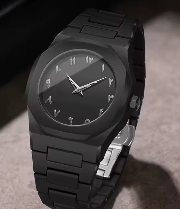 Reloj de Pulsera de Cuarzo Negro