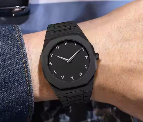 Reloj de Pulsera de Cuarzo Negro